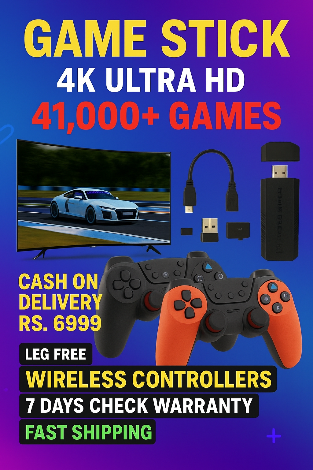 X2 PRO 64GB – 35,000+ Games | 4K Game Stick | 3D Retro Video Game Console