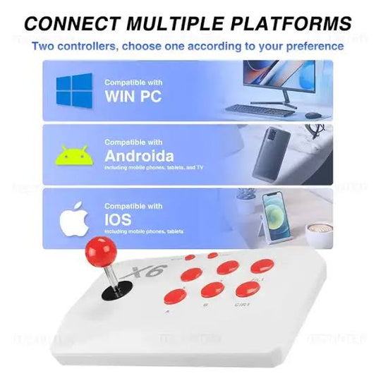X6 Retro Game Console – 64GB | 20,000+ Games | Dual Wireless Arcade Joysticks | Plug & Play